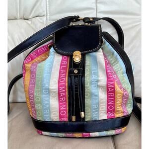 Authentic MARINO ORLANDI Italy Leather Backpack
